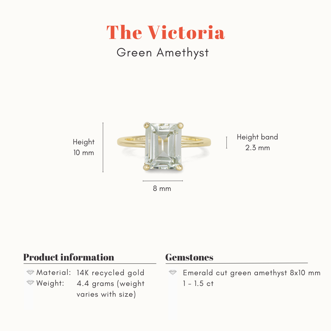 Victoria | 14K Green Amethyst